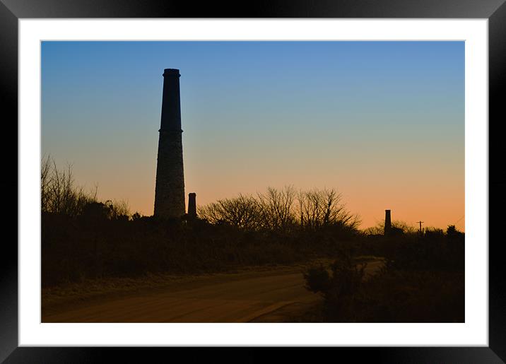 Wheal Busy, New-Years Day 2010 Framed Mounted Print by C.C Photography
