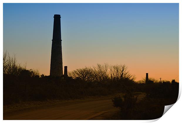 Wheal Busy, New-Years Day 2010 Print by C.C Photography