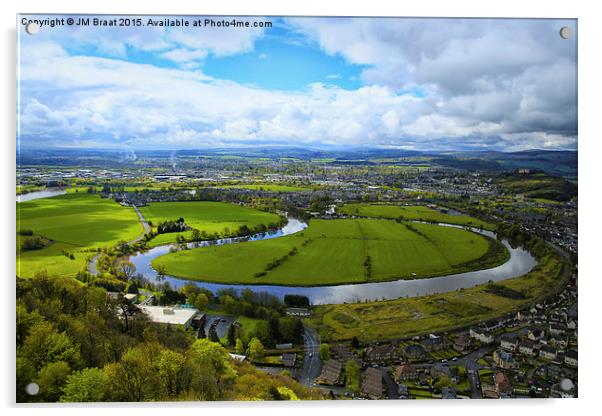 Stirling Battlefield and the River Forth  Acrylic by Jane Braat