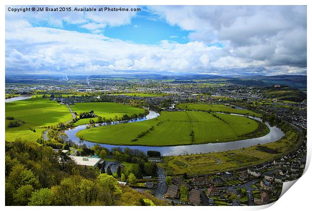 Stirling Battlefield and the River Forth  Print by Jane Braat