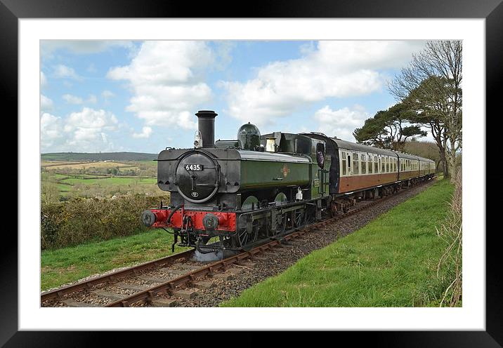  Steam train through the countryside Framed Mounted Print by Ashley Jackson