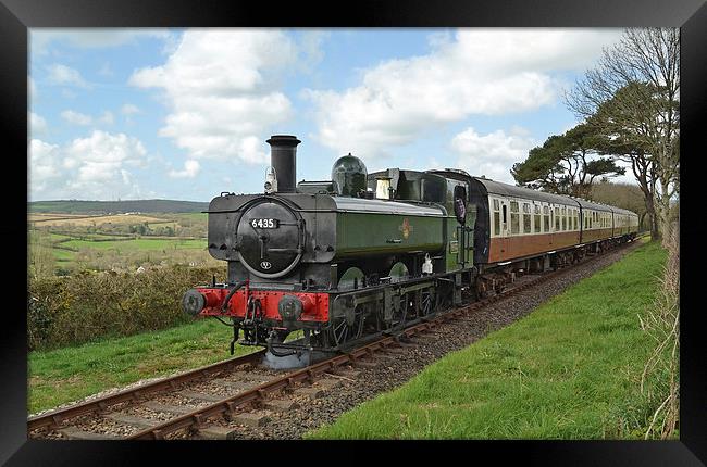  Steam train through the countryside Framed Print by Ashley Jackson