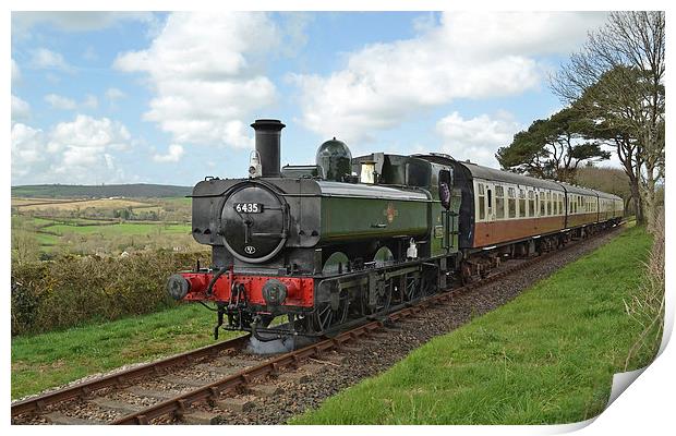  Steam train through the countryside Print by Ashley Jackson