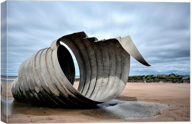 Streaky Clouds Above Mary's Shell Canvas Print by Gary Kenyon