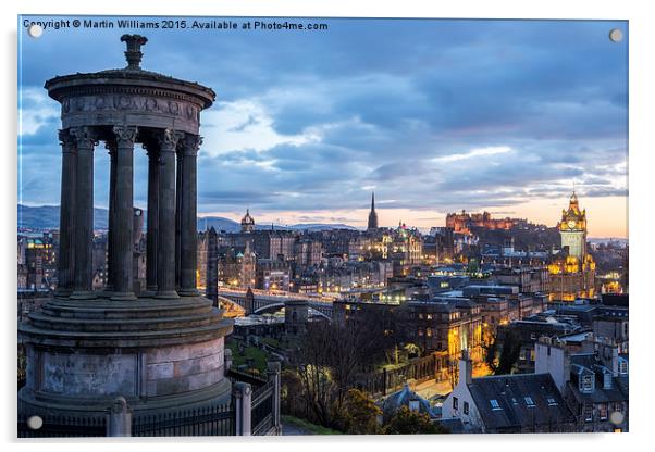  Edinburgh from Calton Hill Acrylic by Martin Williams