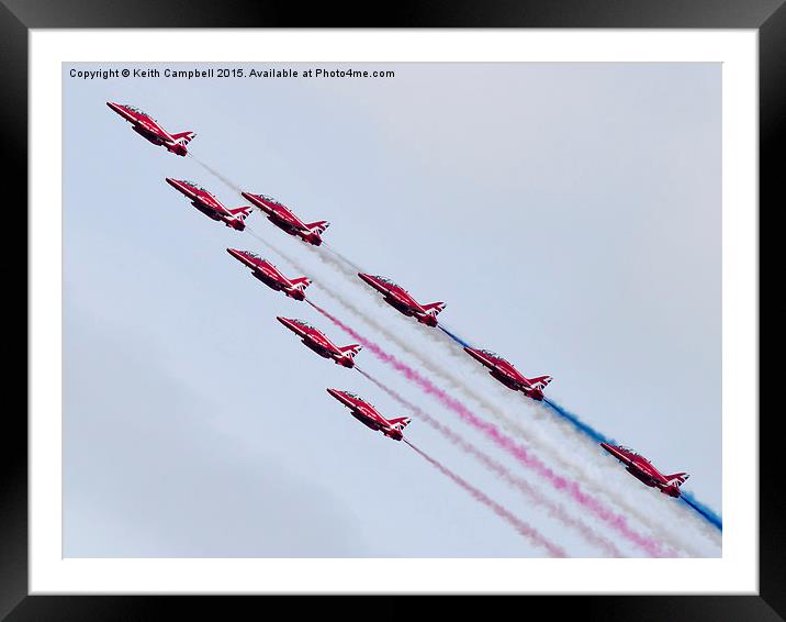  Red Arrows - new 2015 Tails Framed Mounted Print by Keith Campbell