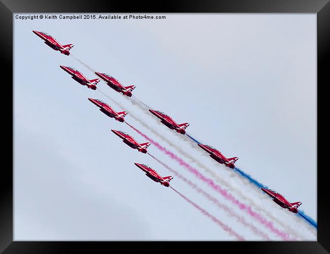  Red Arrows - new 2015 Tails Framed Print by Keith Campbell