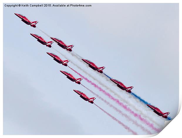  Red Arrows - new 2015 Tails Print by Keith Campbell