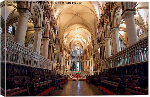  Canterbury Cathedral Canvas Print by Carole-Anne Fooks