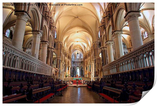  Canterbury Cathedral Print by Carole-Anne Fooks