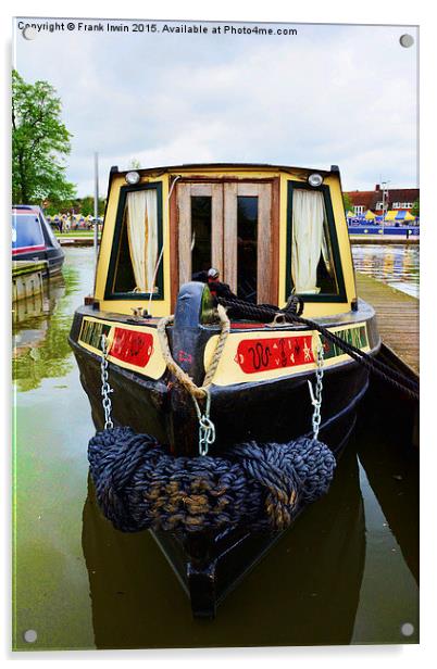  The bow of a narrow boat in Stratford-upon-Avon Acrylic by Frank Irwin