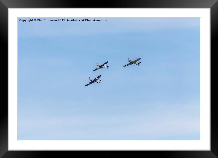  VE Day Flypast 2015 Framed Mounted Print by Phil Robinson