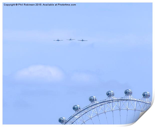  VE Day Flypast 2015 Print by Phil Robinson