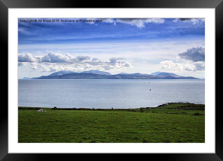 Isle of Arran from Ardlamont  Framed Mounted Print by Jane Braat