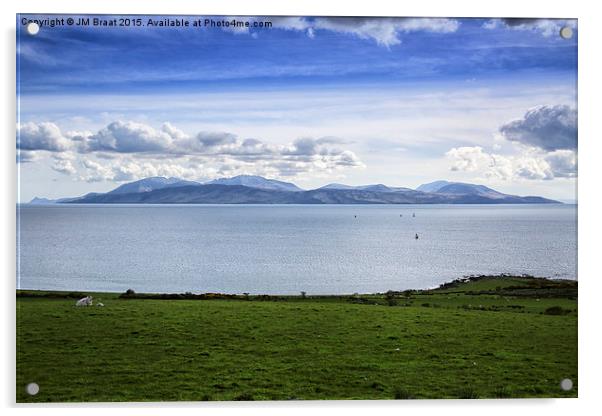 Isle of Arran from Ardlamont  Acrylic by Jane Braat