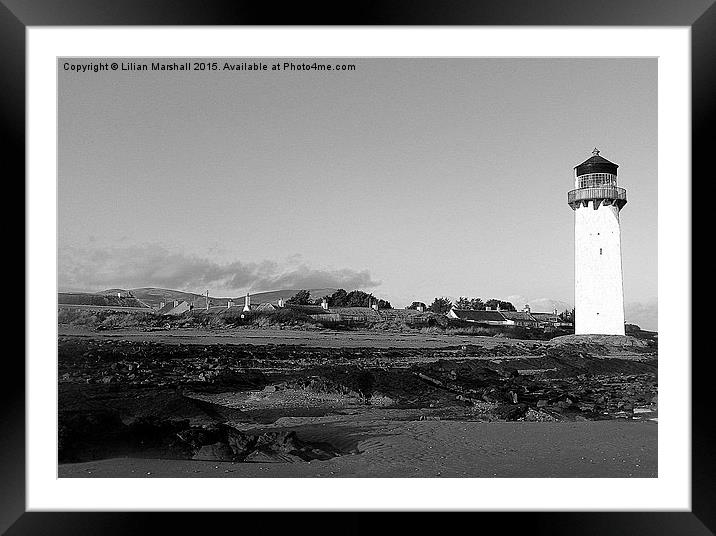  Southerness Lighthouse.  Framed Mounted Print by Lilian Marshall