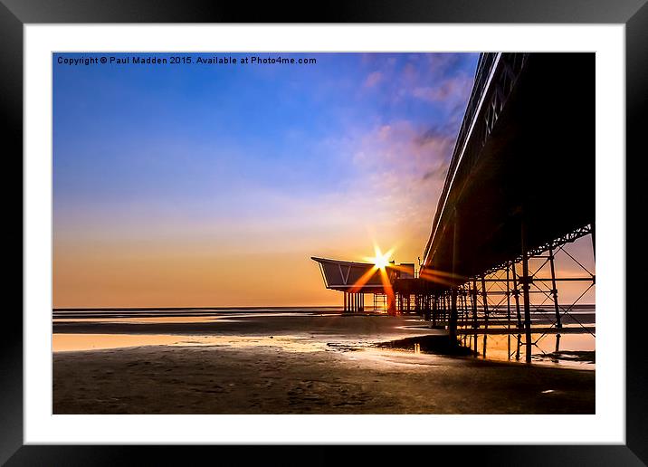 Southport Pier Sunset Framed Mounted Print by Paul Madden