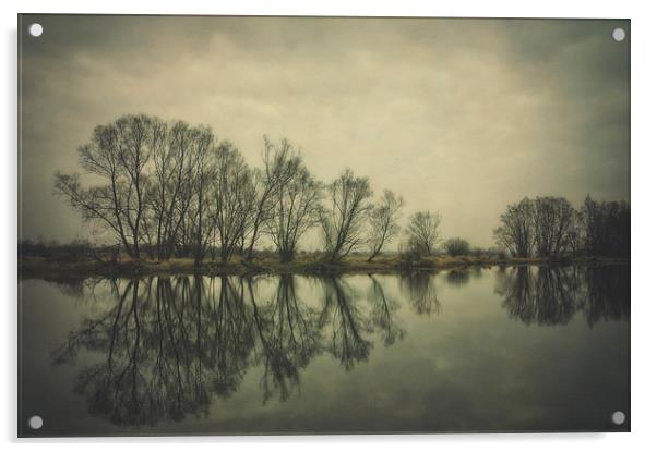 Along the river #8 Acrylic by Piotr Tyminski