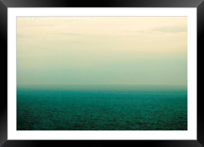  Abstract Blue Seas Framed Mounted Print by Liz Shewan