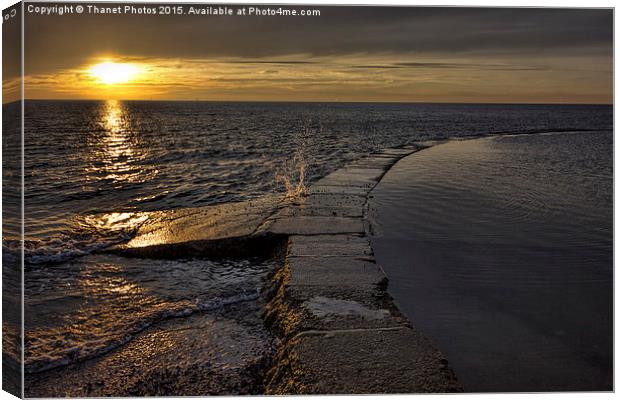  tidal pool sunset Canvas Print by Thanet Photos