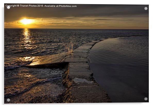  tidal pool sunset Acrylic by Thanet Photos