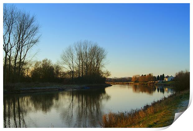 The River Trent at Sunset Print by Pete Holloway