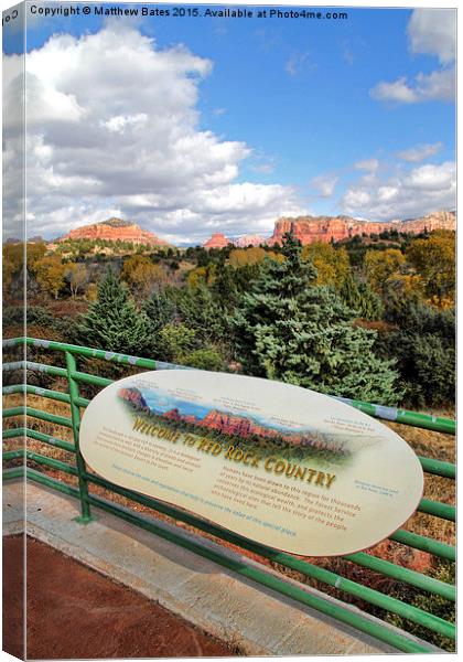  Sedona National Park, Arizona Canvas Print by Matthew Bates