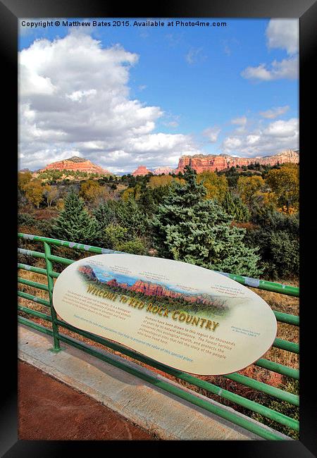  Sedona National Park, Arizona Framed Print by Matthew Bates