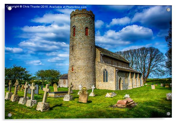 St Margarets Church Burnham Norton Norfolk  Acrylic by Chris Thaxter