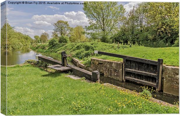  Old lock gates Canvas Print by Brian Fry