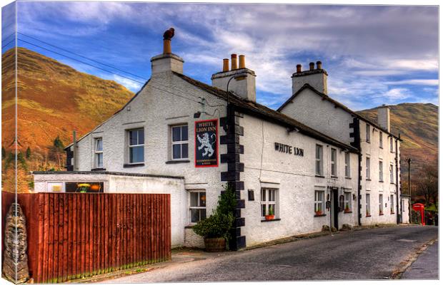 The White Lion at Patterdale Canvas Print by Tom Gomez