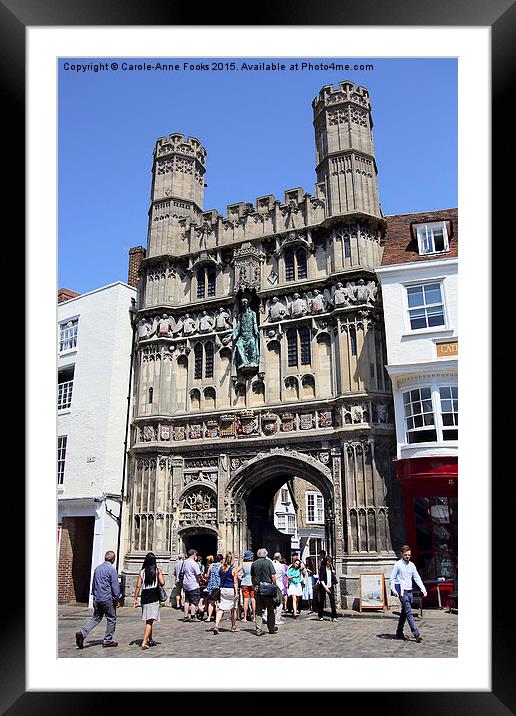  Christ Church Gateway, Canterbury Framed Mounted Print by Carole-Anne Fooks
