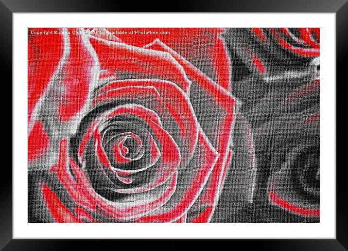The Rose Framed Mounted Print by Zena Clothier