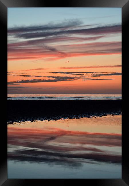 Blackpool Sunset Sky Framed Print by Gary Kenyon