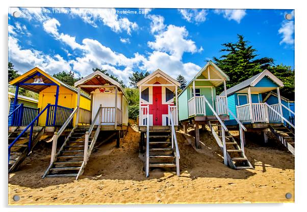  Union Jack Beach Hut Acrylic by Chris Thaxter