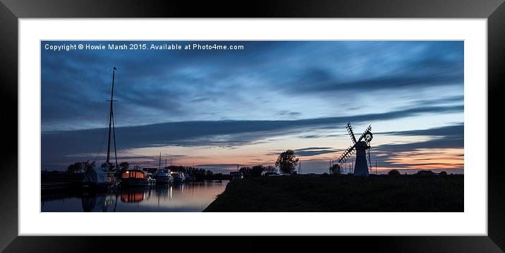  Thurne at Dusk Framed Mounted Print by Howie Marsh
