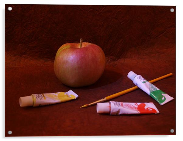painted apples Acrylic by Leonardo Lokas