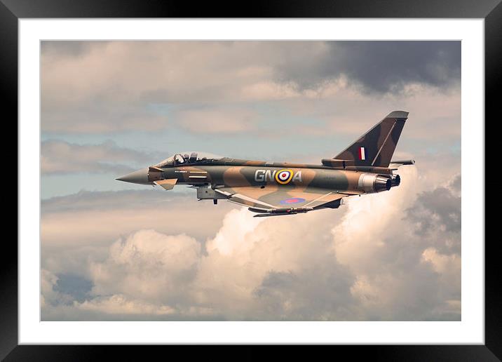  RAF Camouflage Typhoon Jet Framed Mounted Print by Andrew Scott