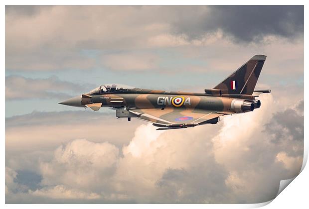  RAF Camouflage Typhoon Jet Print by Andrew Scott