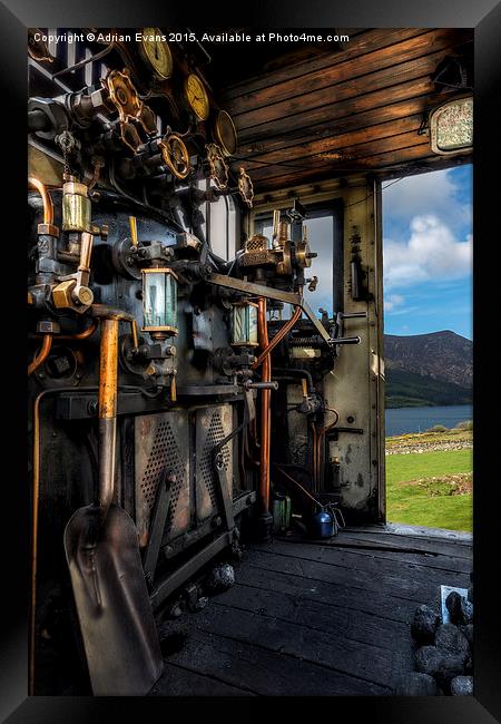 Steam Locomotive Footplate Framed Print by Adrian Evans