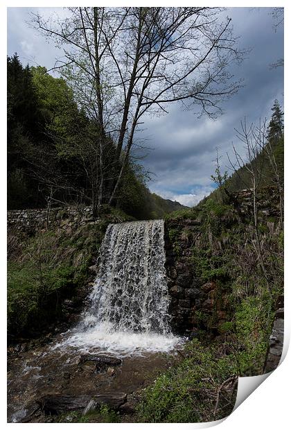 Small waterfall near Rau Sadului Romania Print by Adrian Bud