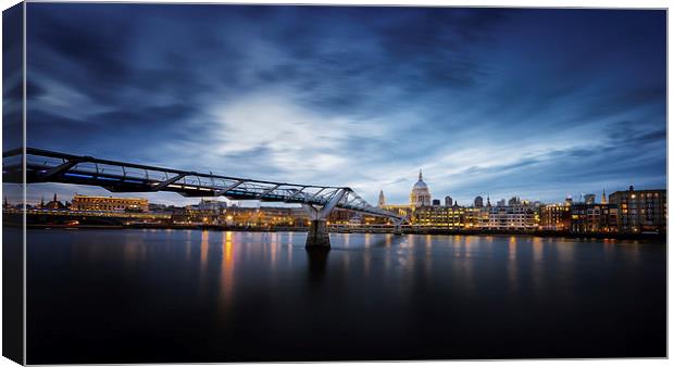  London Millennium Bridge and St. Paul's Cathedral Canvas Print by John Ly