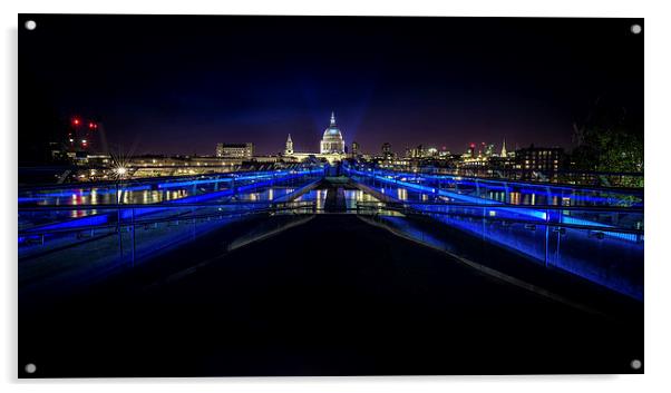  London St. Paul's Cathedral with V Lights for VE  Acrylic by John Ly