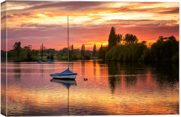  Dramatic Sunset at Danson Park Canvas Print by John Ly