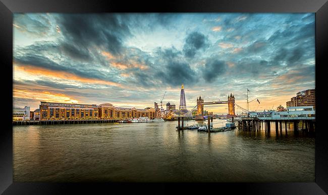  London Tower Bridge and the Shard Framed Print by John Ly