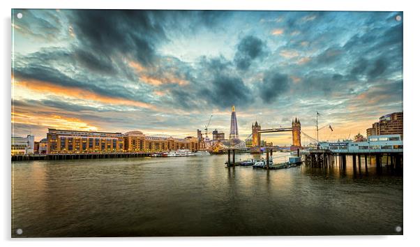  London Tower Bridge and the Shard Acrylic by John Ly