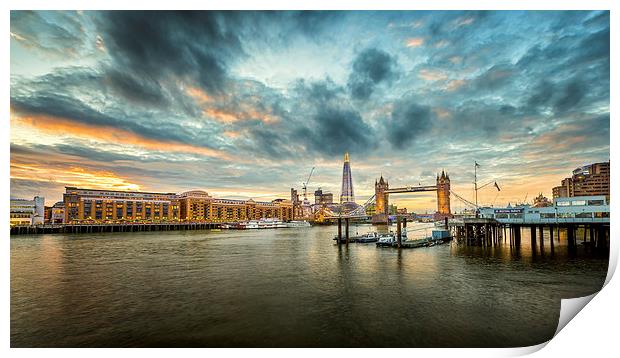  London Tower Bridge and the Shard Print by John Ly