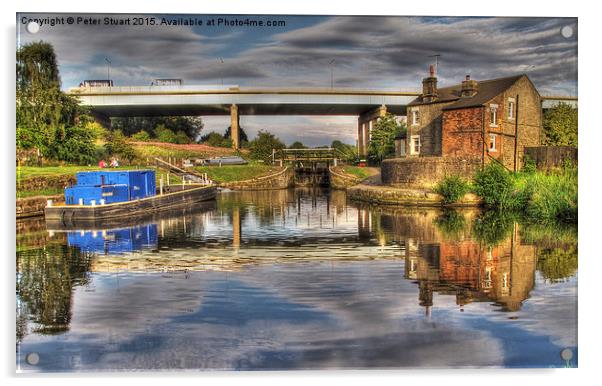  Leeds Liverpool Canal Acrylic by Peter Stuart
