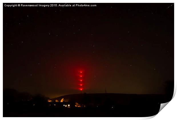 Caradon Mast and Minions by Night Print by Ravenswood Imagery