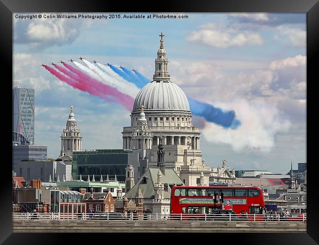  The Red Arrows And Saint Pauls Cathederal Framed Print by Colin Williams Photography